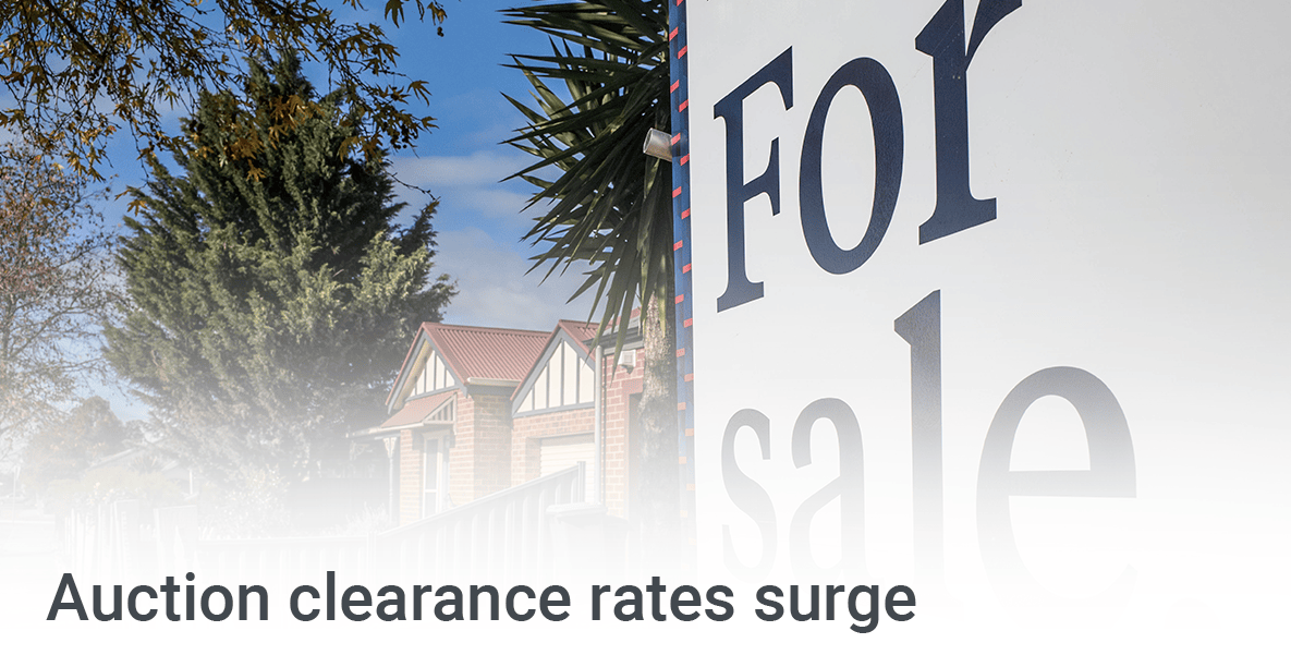 Auction clearance rates surge
